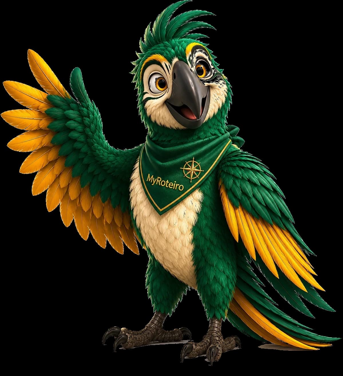 Bora, a arara verde do myroteiro