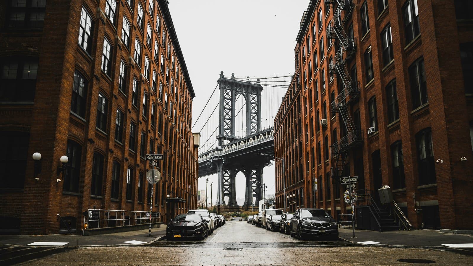 Manhattan Bridge vista do DUMBO, Brooklyn